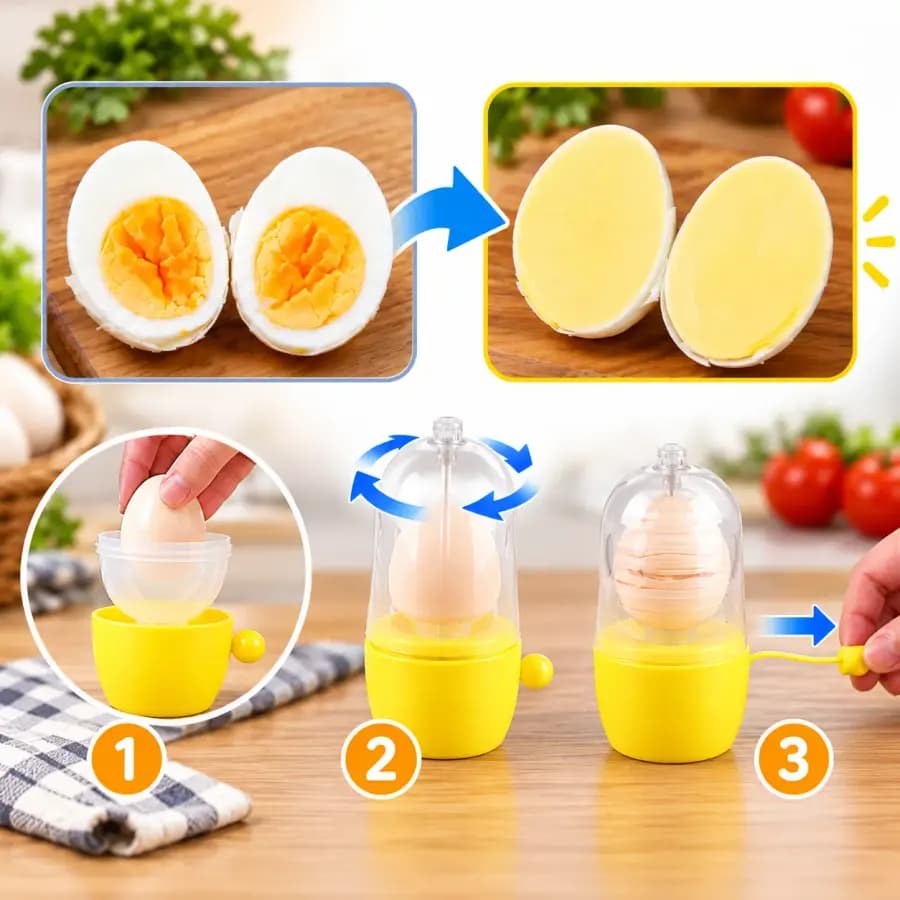 Normal boiled egg vs golden egg, and how to use the shaker